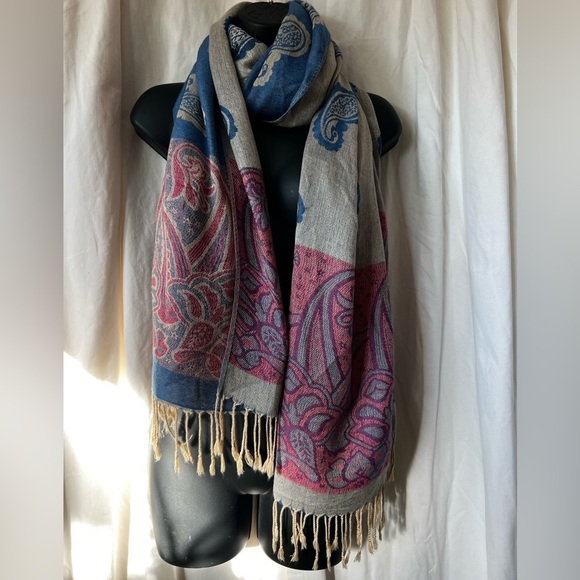 Beautiful 100% Cashmere Scarf From Jerusalem *Flaw* - Picture 3 of 6
